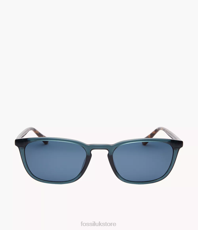 Accessory 2N02H2014 Blue Men Fossil Anderson Rectangle Sunglasses