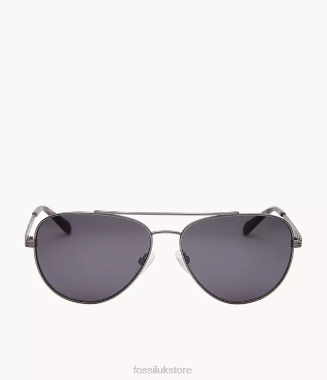 Accessory 2N02H2038 Gray Men Fossil Langley Aviator Sunglasses