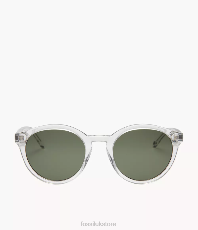 Accessory 2N02H2056 Green Men Fossil Wren Round Sunglasses