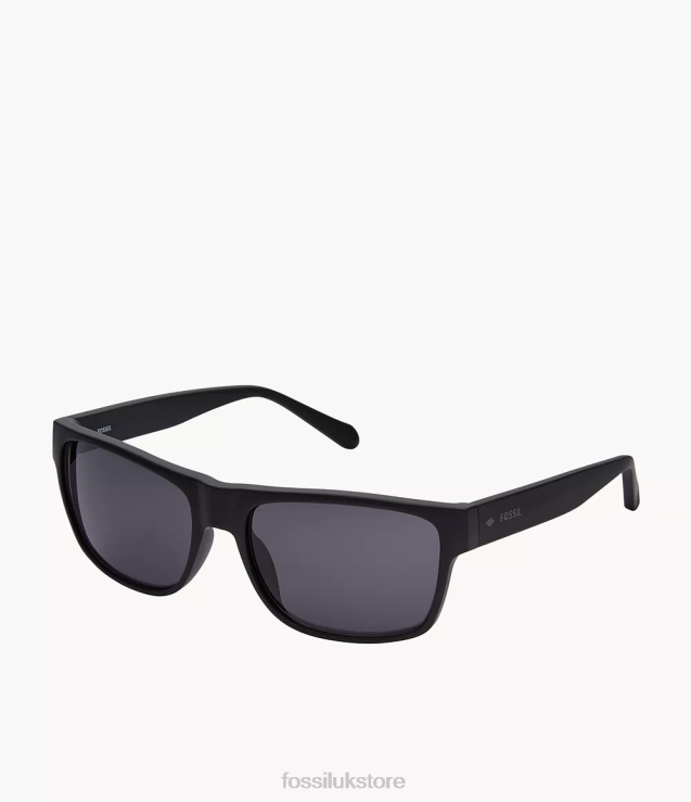 Accessory 2N02H2057 Black Men Fossil Burke Rectangle Sunglasses