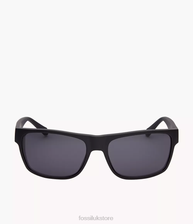 Accessory 2N02H2057 Black Men Fossil Burke Rectangle Sunglasses