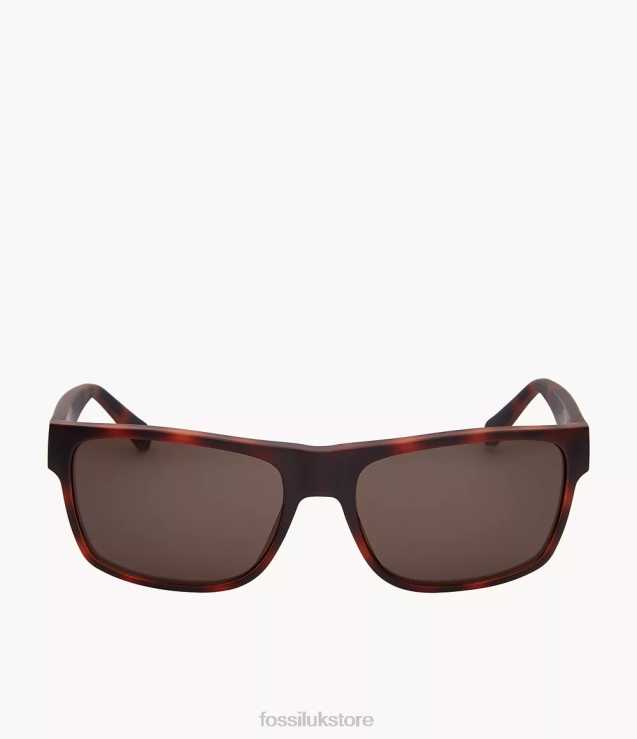 Accessory 2N02H2058 Brown Men Fossil Burke Rectangle Sunglasses