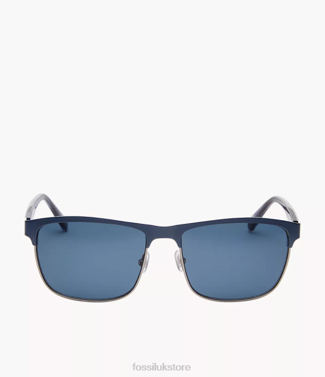 Accessory 2N02H2070 Blue Men Fossil Devin Rectangle Sunglasses