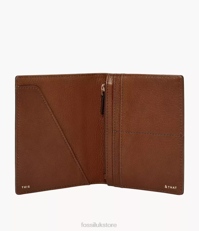 Accessory 2N02H1978 Brown Women Fossil Travel RFID Passport Case