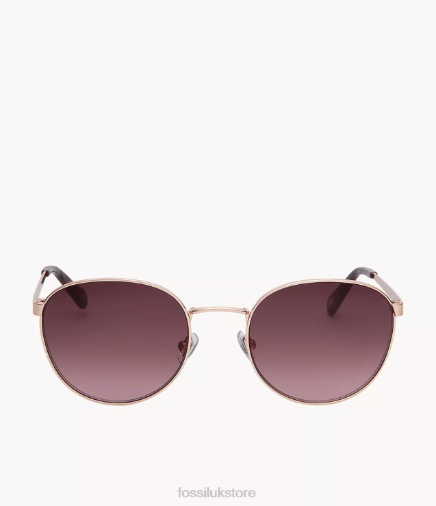 Accessory 2N02H1983 Brown Women Fossil Winnie Round Sunglasses