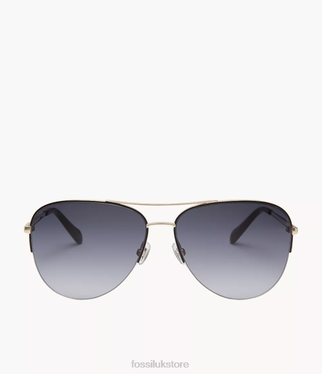 Accessory 2N02H1986 Gray Women Fossil Tiana Aviator Sunglasses