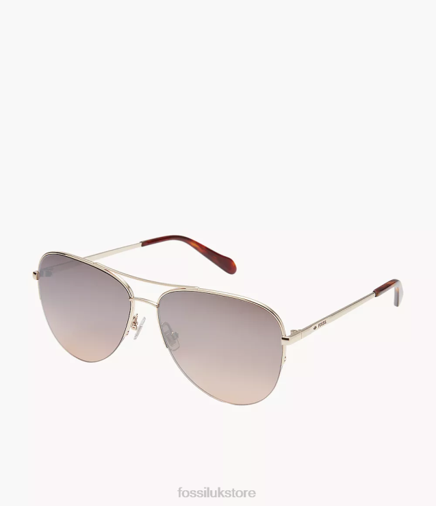 Accessory 2N02H1987 Brown Women Fossil Tiana Aviator Sunglasses