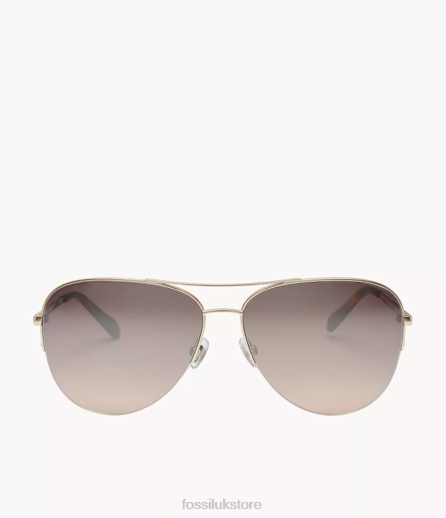 Accessory 2N02H1987 Brown Women Fossil Tiana Aviator Sunglasses