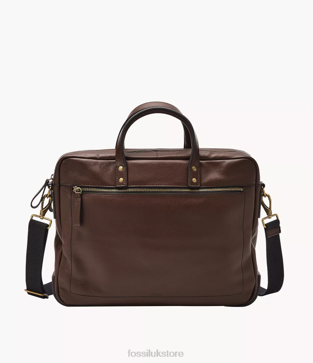 Bag 2N02H1617 Dark Brown Men Fossil Haskell Double Zip Workbag