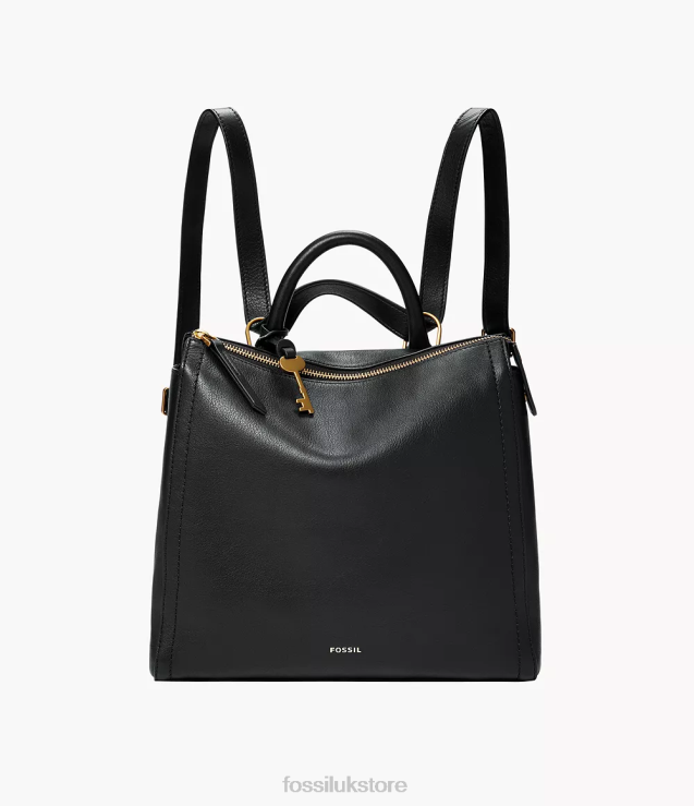 Bag 2N02H728 Black Women Fossil Parker Convertible Small Backpack