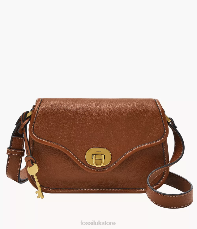 Bag 2N02H285 Brown Women Fossil Heritage Mini Flap Crossbody