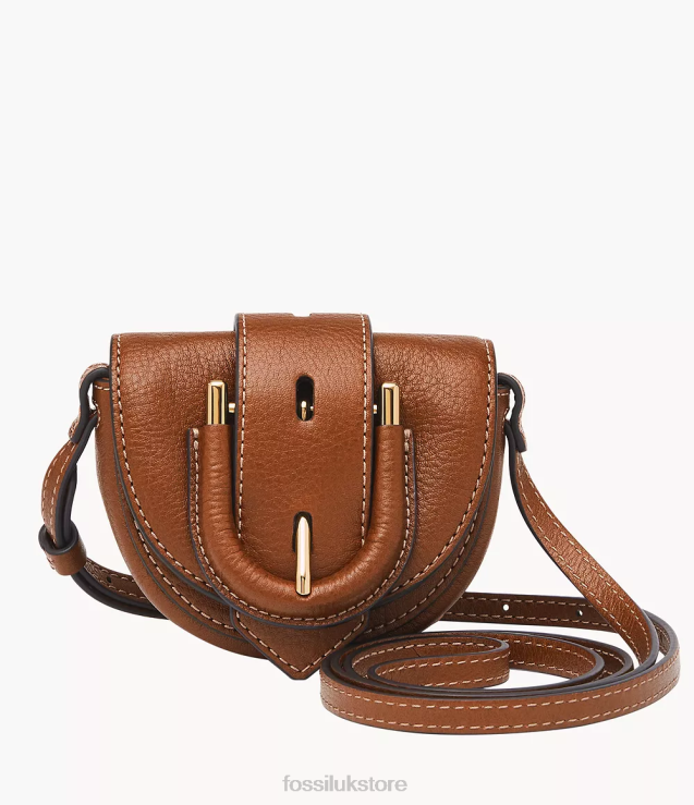 Bag 2N02H337 Brown Women Fossil Harwell Micro Flap Crossbody
