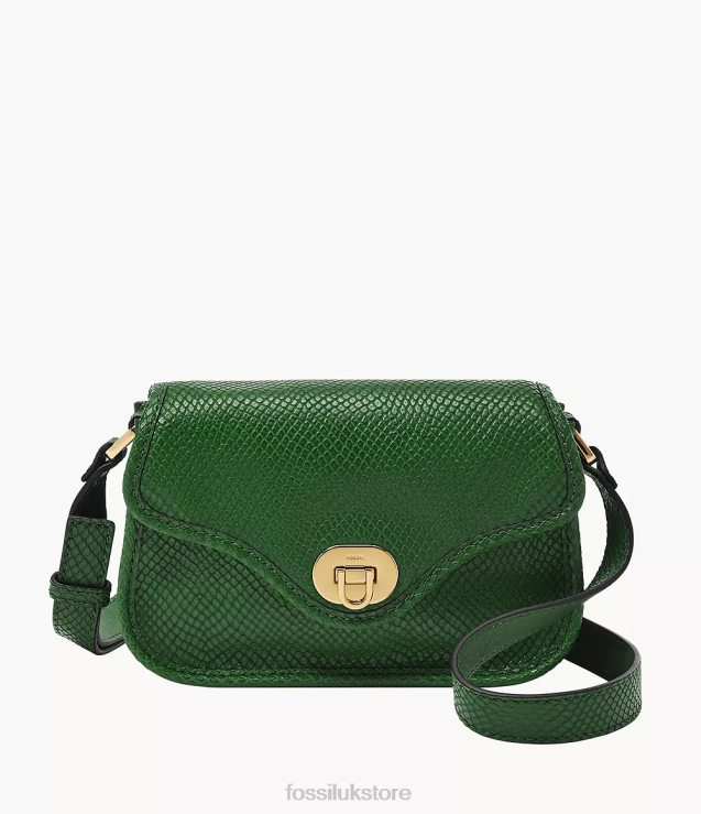Bag 2N02H353 Green Women Fossil Heritage Mini Flap Crossbody