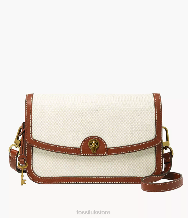 Bag 2N02H455 Neutral Women Fossil Ainsley Flap Crossbody