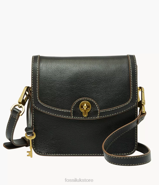 Bag 2N02H479 Black Women Fossil Ainsley Small Flap Crossbody