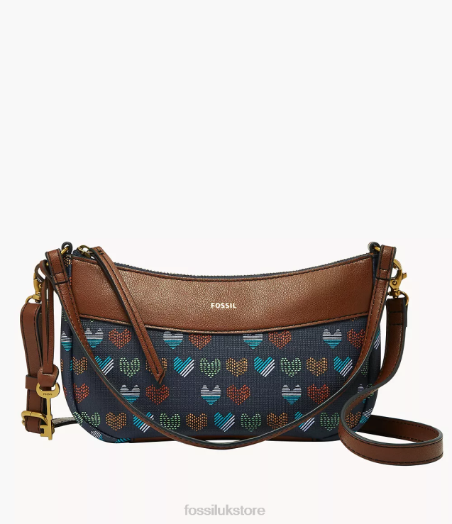 Bag 2N02H480 Navy Women Fossil Skylar Baguette