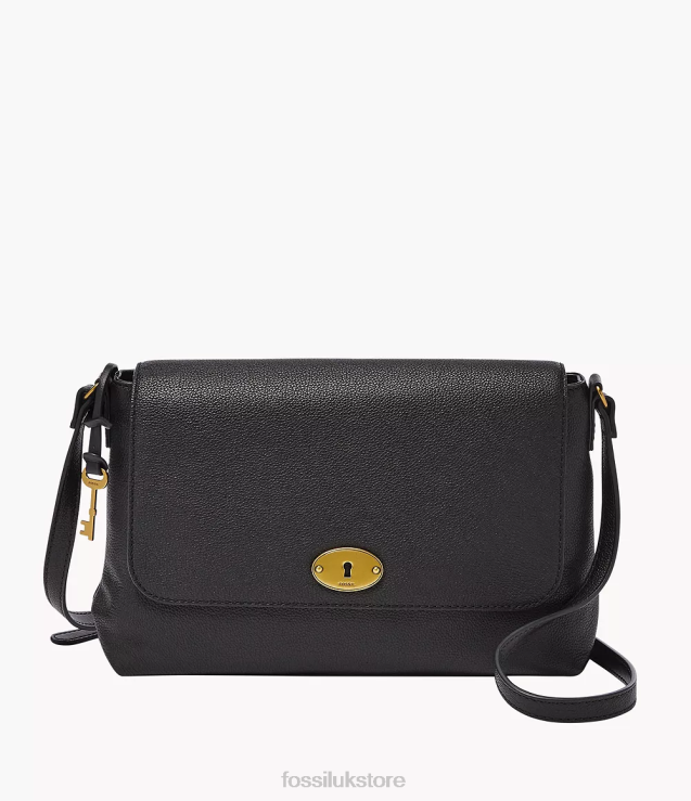 Bag 2N02H530 Black Women Fossil Gabriella Medium Flap Crossbody