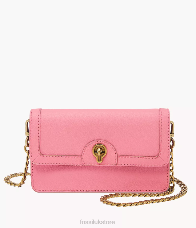 Bag 2N02H542 Pink Women Fossil Ainsley Wallet On Chain With Turn Lock
