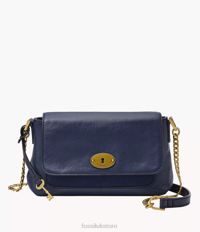 Bag 2N02H656 Navy Women Fossil Gabriella Small Flap Crossbody