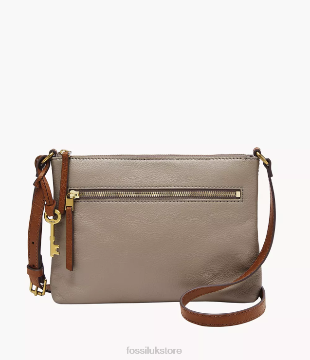 Bag 2N02H666 Gray Women Fossil Fiona Small E/W Crossbody