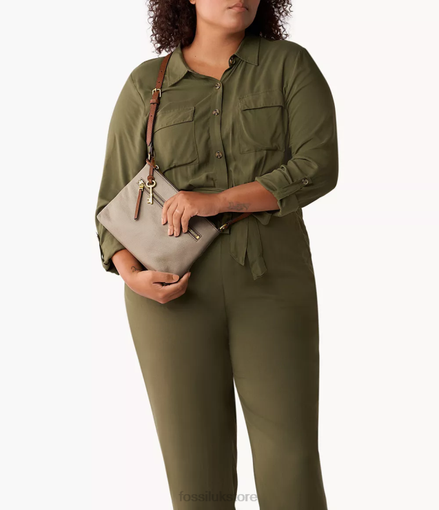 Bag 2N02H666 Gray Women Fossil Fiona Small E/W Crossbody