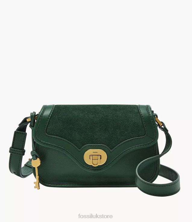 Bag 2N02H702 Green Women Fossil Heritage Small Flap Crossbody