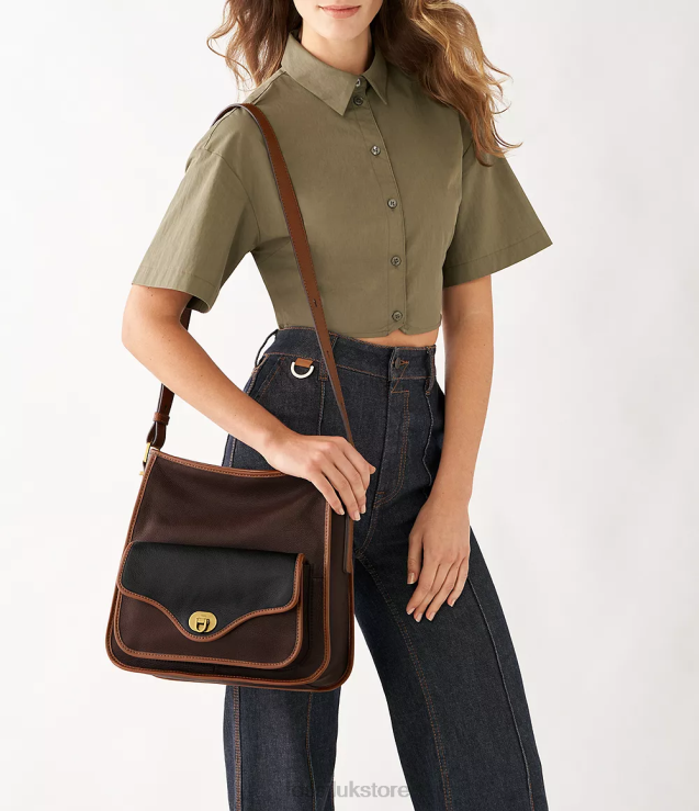 Bag 2N02H423 Dark Brown Women Fossil Heritage Hobo
