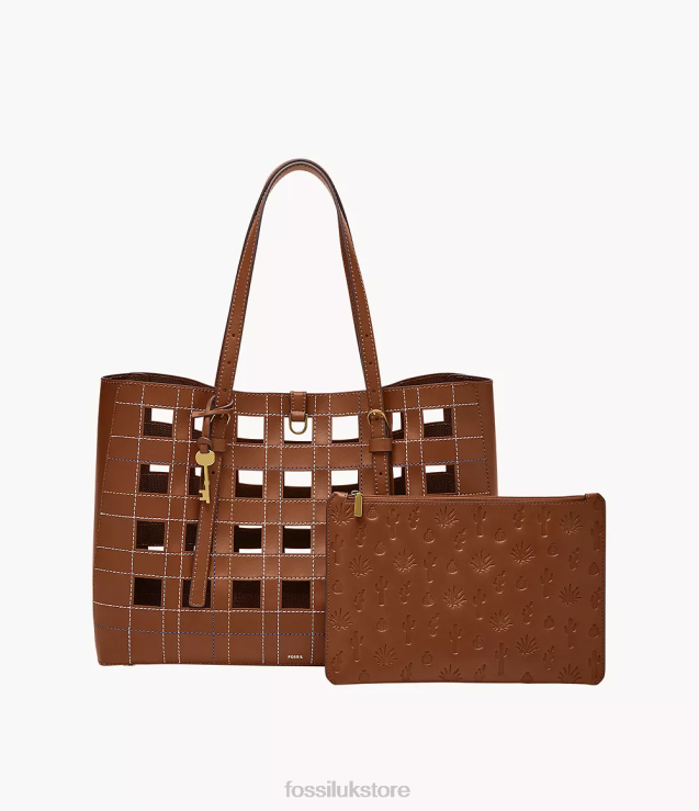 Bag 2N02H642 Brown Women Fossil Kier Cactus Leather Tote