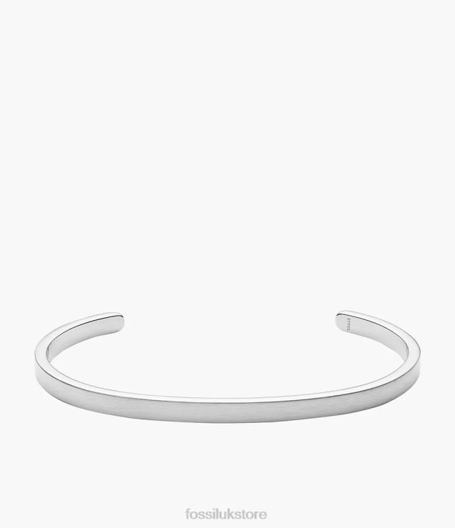 Jewelry 2N02H1853 Silver-Tone Men Fossil Modern Americana Stainless Steel Cuff Bracelet