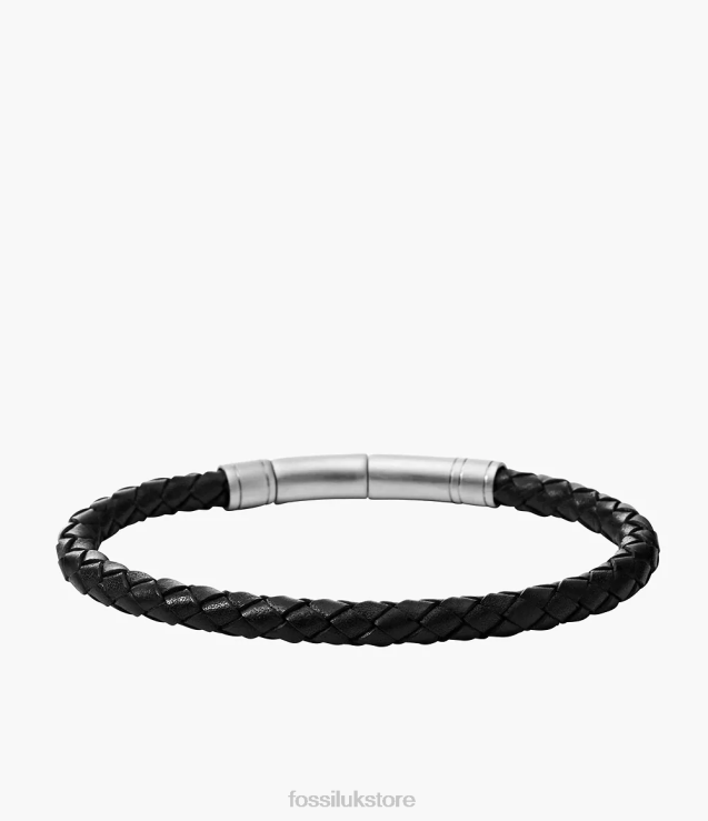 Jewelry 2N02H1865 Black Men Fossil Skinny Braid