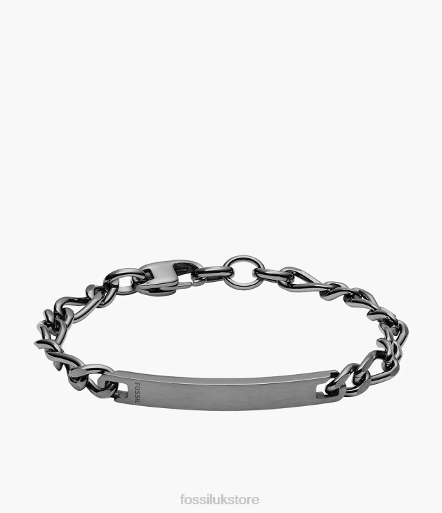 Jewelry 2N02H1884 Smoke Men Fossil ID Stainless Steel Bracelet