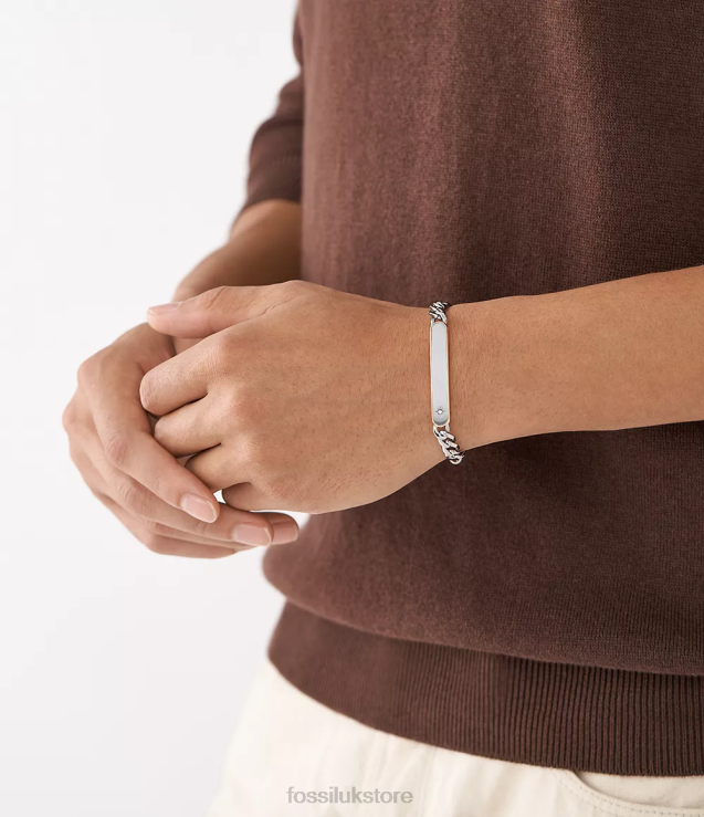 Jewelry 2N02H1888 Two-Tone Men Fossil Classic Stainless Steel Chain Bracelet