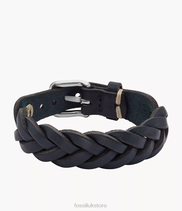 Jewelry 2N02H1897 Navy Men Fossil Leather Essentials Leather Strap Bracelet