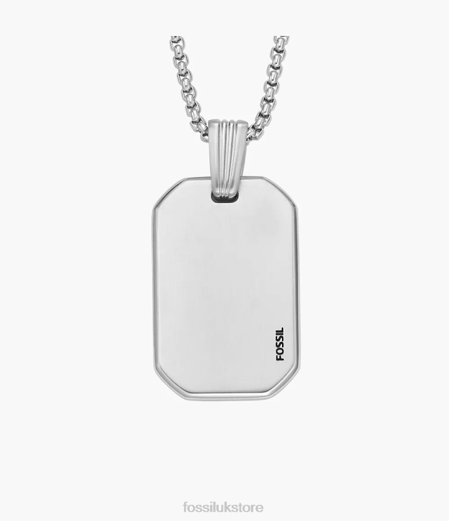 Jewelry 2N02H1914 Silver-Tone Men Fossil Drew Stainless Steel Chain Necklace