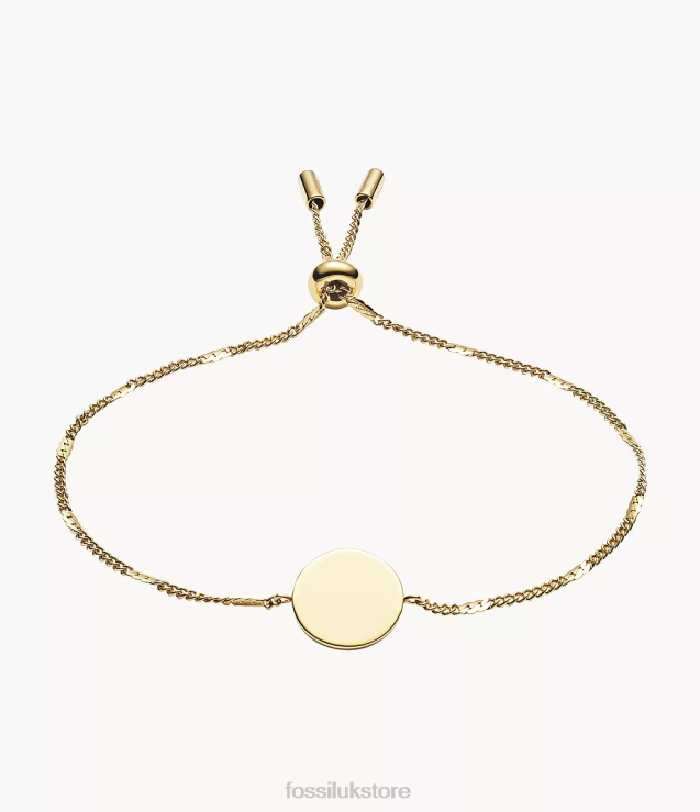 Jewelry 2N02H1005 Gold-Tone Women Fossil Lane Disc Stainless Steel Bracelet