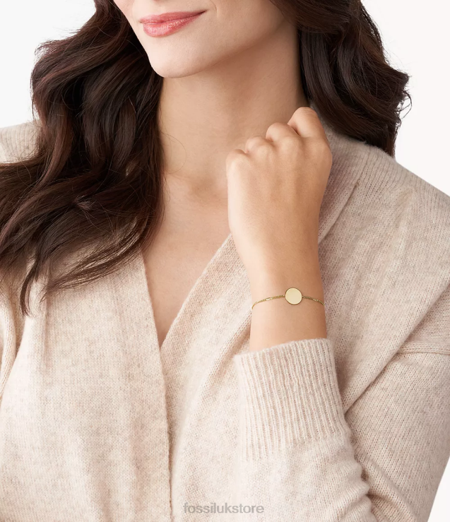Jewelry 2N02H1005 Gold-Tone Women Fossil Lane Disc Stainless Steel Bracelet