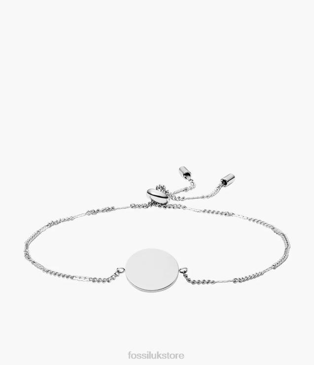 Jewelry 2N02H1009 Stainless Steel Women Fossil Lane Disc Bracelet