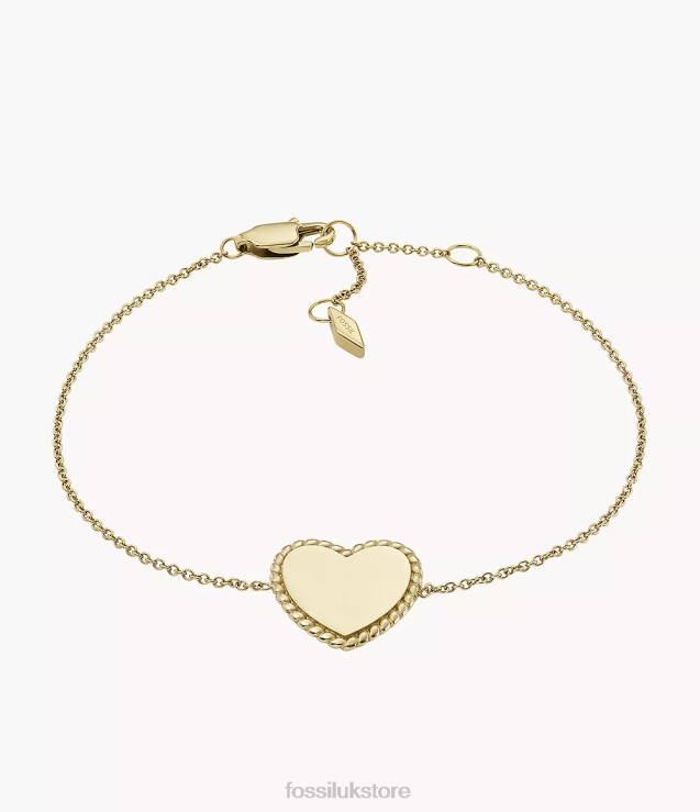 Jewelry 2N02H1012 Gold-Tone Women Fossil Drew Stainless Steel Station Bracelet