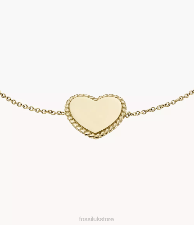 Jewelry 2N02H1012 Gold-Tone Women Fossil Drew Stainless Steel Station Bracelet