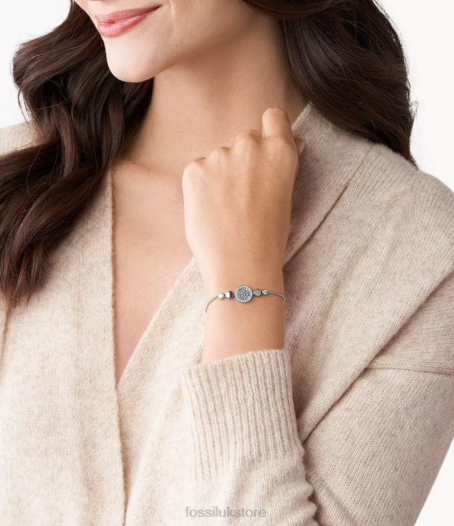 Jewelry 2N02H1013 Mother-of-Pearl Women Fossil Val Mosaic Disc Bracelet