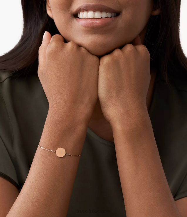 Jewelry 2N02H1018 Rose Gold-Tone Women Fossil Lane Disc Bracelet