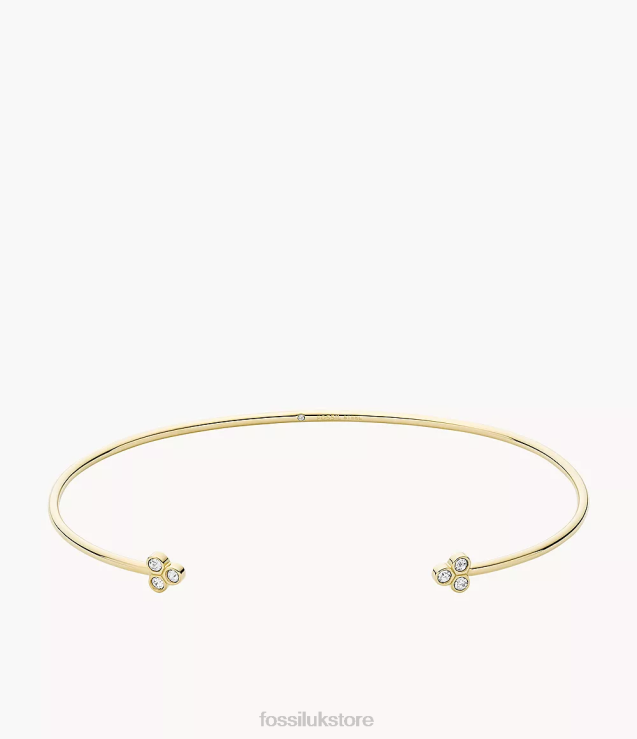 Jewelry 2N02H1019 Gold-Tone Women Fossil Sadie Trio Glitz Stainless Steel Cuff Bracelet