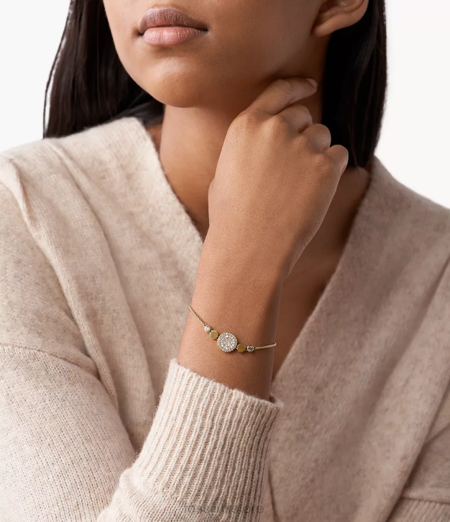 Jewelry 2N02H1027 Mother-of-Pearl Women Fossil Val Mosaic Disc Bracelet