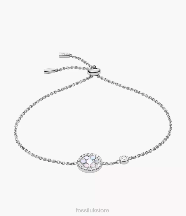 Jewelry 2N02H967 Mother-of-Pearl Women Fossil Elliott Sterling Station Bracelet