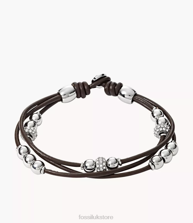 Jewelry 2N02H972 Brown Women Fossil Sadie Rondelle Wrist Wrap Bracelet