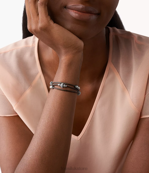 Jewelry 2N02H972 Brown Women Fossil Sadie Rondelle Wrist Wrap Bracelet