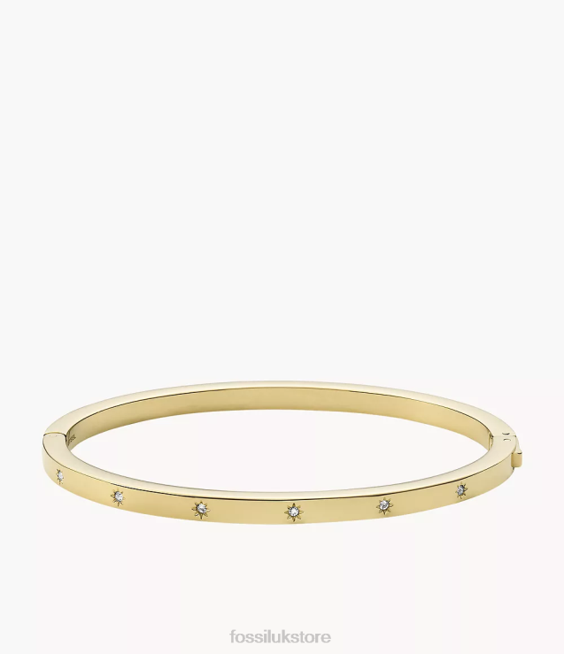 Jewelry 2N02H997 Gold-Tone Women Fossil Sutton Shine Bright Stainless Steel Cuff Bracelet