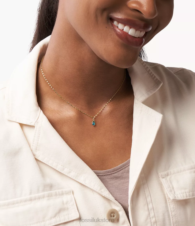 Jewelry 2N02H1163 Blue-Tone Women Fossil Corra Oh So Charming December Birthstone Charm