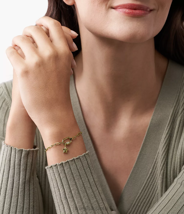 Jewelry 2N02H1170 Gold-Tone Women Fossil Corra Oh So Charming Stainless Steel Charm