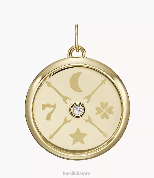 Jewelry 2N02H1176 Gold-Tone Women Fossil Oh So Charming Stainless Steel Charm